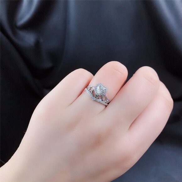 "Prinecess Heart Shape Twisted Beautiful 925 Silver Plated  for Women, UNVN12160 - Picture 6 of 8